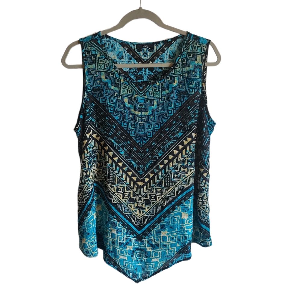 Leebe Women's Aztec Sleeveless Blouse
